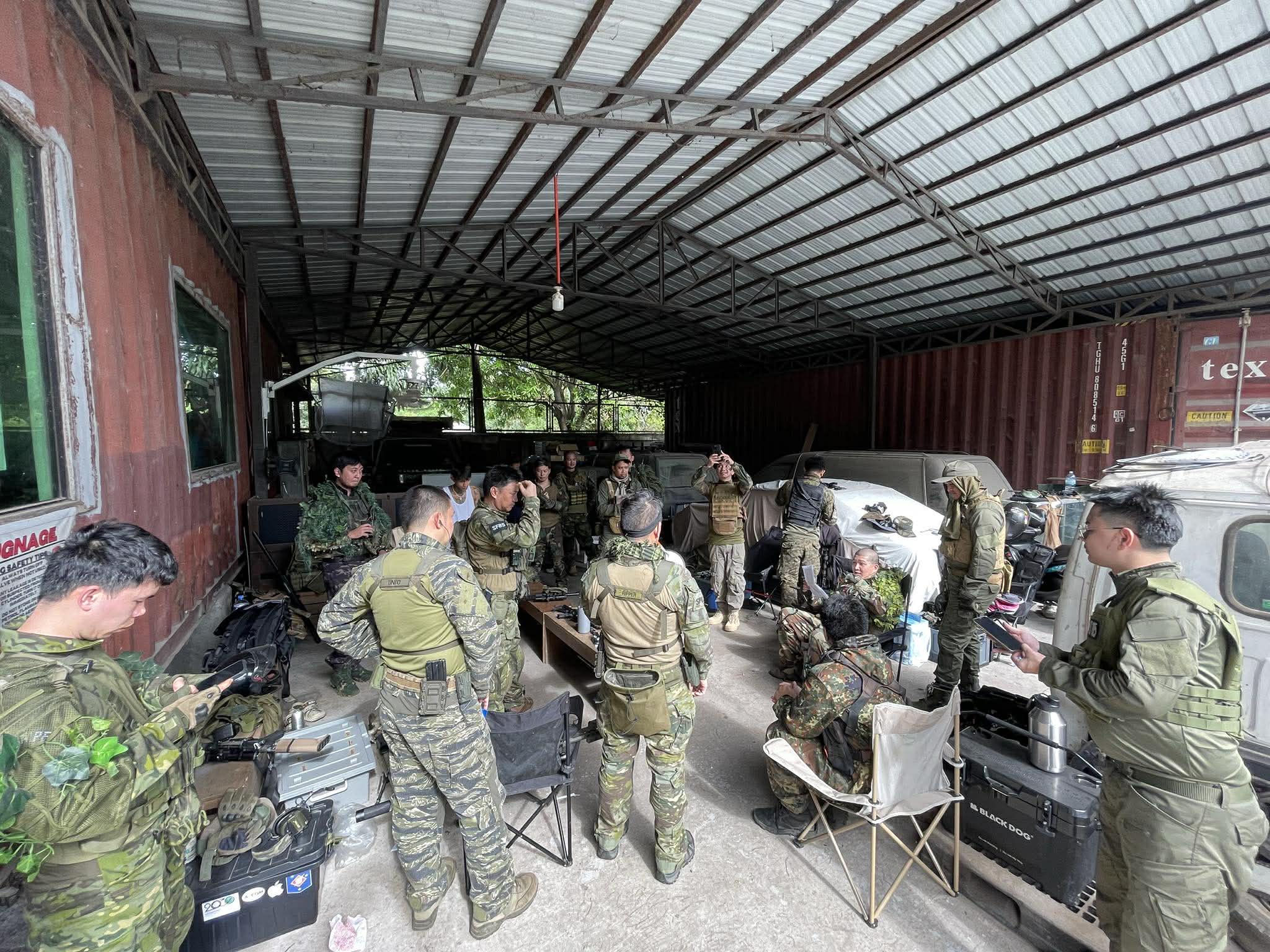 Members stage gear at Semper Fi HQ before deployment.