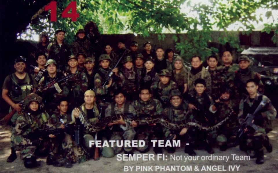 A magazine feature spread profiling Team Semper Fidelis.