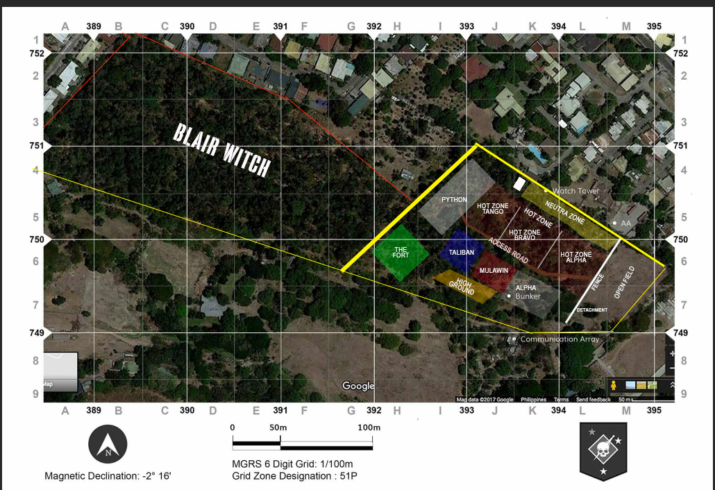 Reference map of the Semper Fidelis gamesite